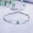 Bracelet en diamant bleu coren branche de fleur femelle bracelet en cristal bleu bijoux en cuivrepicture11